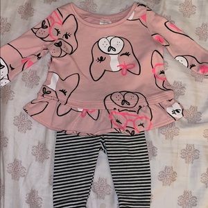 Carters Frenchie Pink outfit